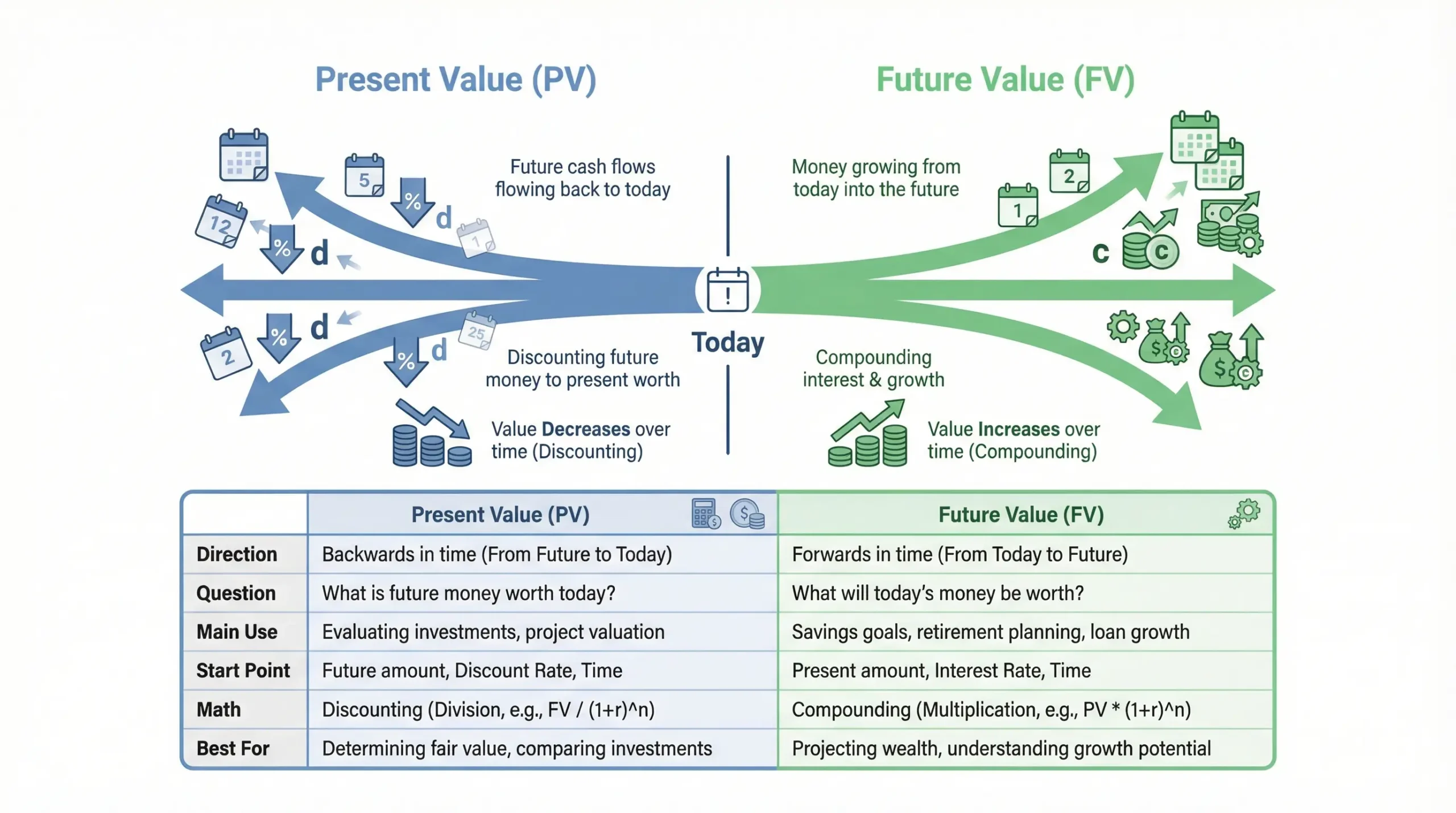 Key Differences Between Present Value and Future Value