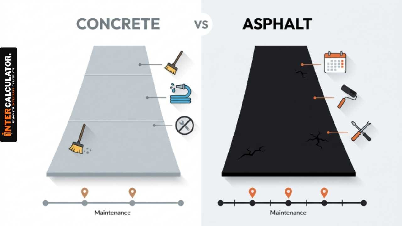 Maintenance Requirements Concrete vs. Asphalt
